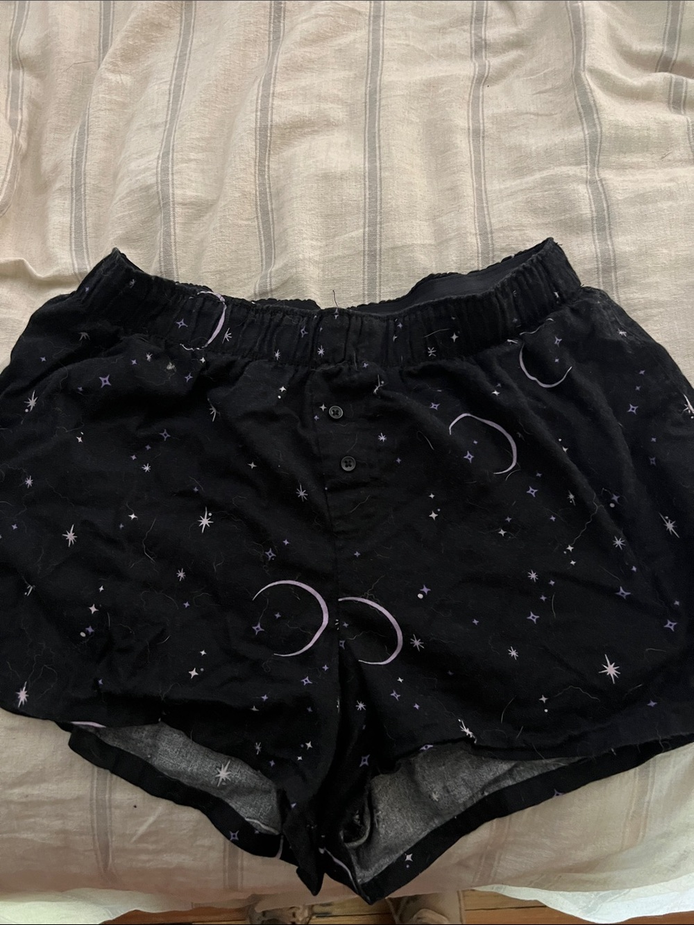5/$10 item Women's Black Moon & Stars Cotton Sleep Shorts